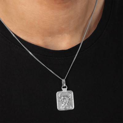 Pendentif Zodiaque Taureau Or Blanc - Vandona