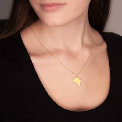 375/750 Yellow Gold Africa Pendant - Vandona