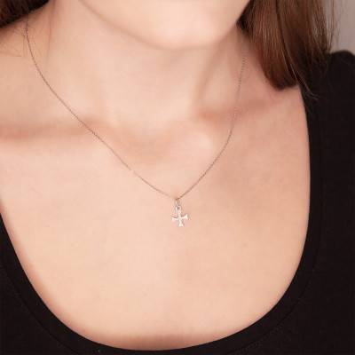 925/1000 Silver Templar Cross Pendant - Vandona