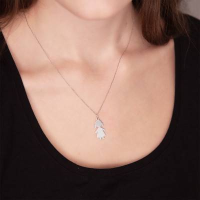 Pendentif Fille Argent - Vandona