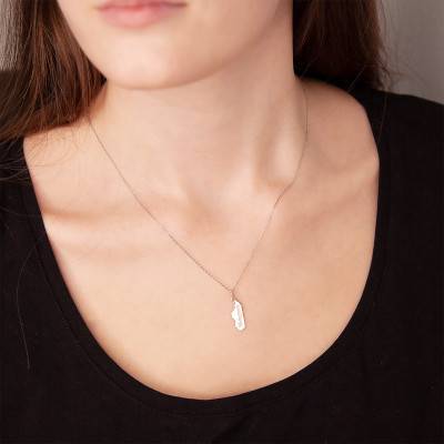 White Gold 375/1000 or 750/1000 Madagascar Pendant - Vandona