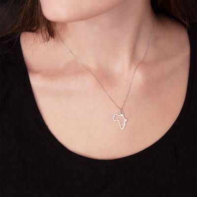 925 Silver Openwork Africa Pendant - Vandona