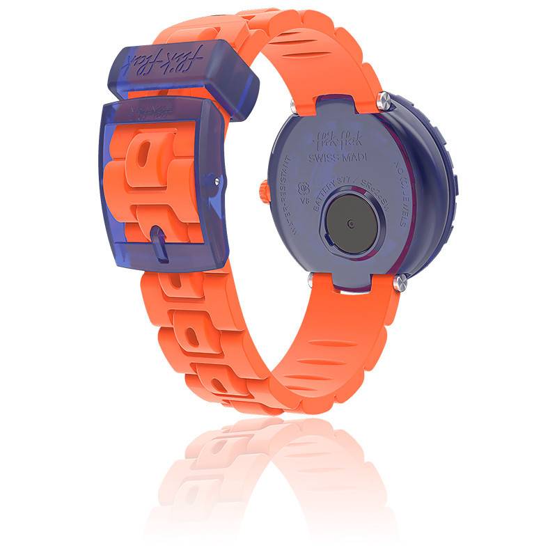 Orologio Flik Flak - OrangeBrick - Blu - 37mm - Arancione - FCSP103