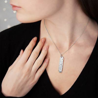 White Gold Egyptian Pharaoh Pendant - Vandona