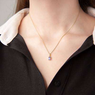 18K/750 Yellow Gold & Tanzanite Pendant - Aurora