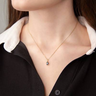 Pendentif Saphir Or forme Emeraude - Aurora