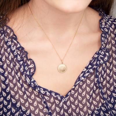 Madeleine Yellow Gold-Plated Pendant - Ana & Cha