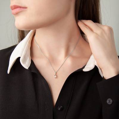 White Gold & Morganite Pendant - Aurora