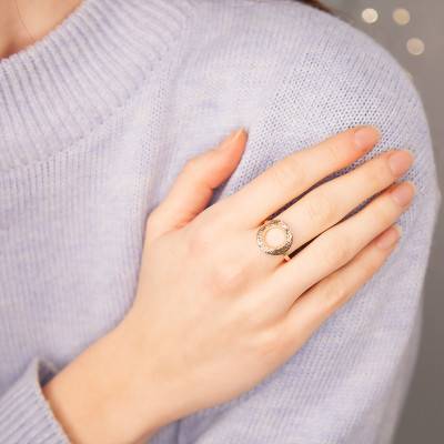 Yellow Gold-Plated Jeanne Ring - Ana & Cha