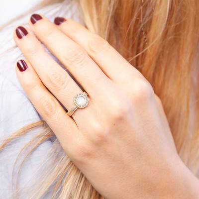 Pauline 18K Yellow Gold-Plated & Mother-of-Pearl Ring - Ana & Cha