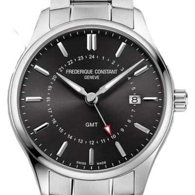 Montre Classics Quartz GMT FC-252DGS5B6B - Frédérique Constant