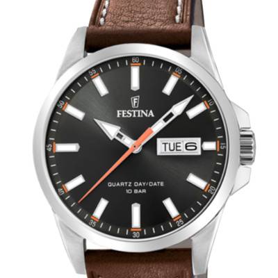 Black Brown Festina Classics Watch F20358/2 - Festina