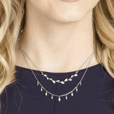Collier Mayfly 5482078, Longueur 40 cm, ajustable - Swarovski