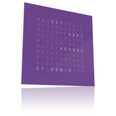 Frozen Blackberry Earth 45 Clock (French) - 45 cm - Qlocktwo