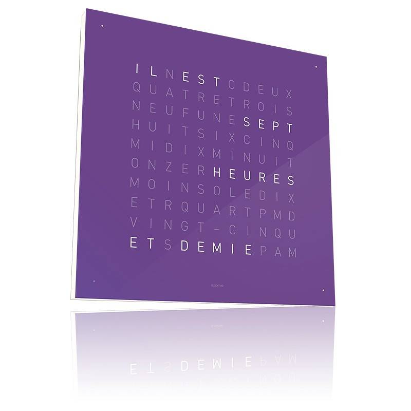 Horloge Qlocktwo Classic Frozen Blackberry QT4FRFB (Français) - 45 cm - Qlocktwo