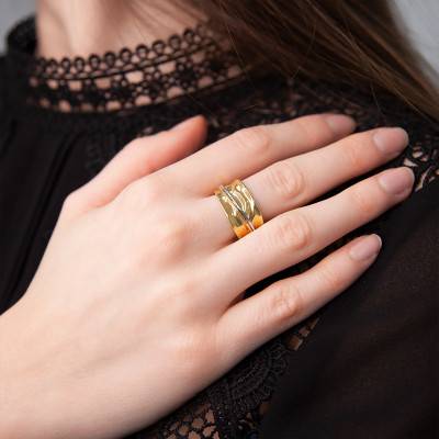 Bague 3 Ors 375 fils - Scarlett or Scarlett