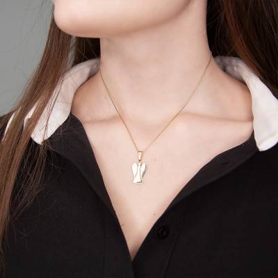 Pendentif Or Jaune 375 ou 750 Ange Classique - Emanessence
