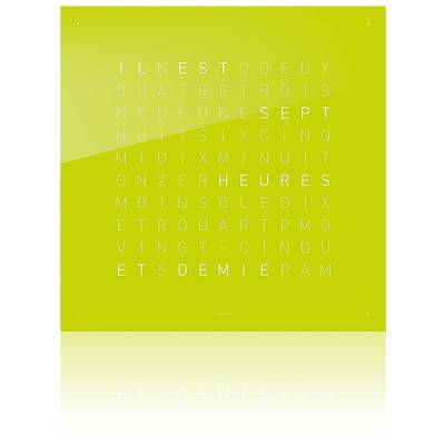 Earth 45 Lime Juice Wall Clock (French) - Qlocktwo