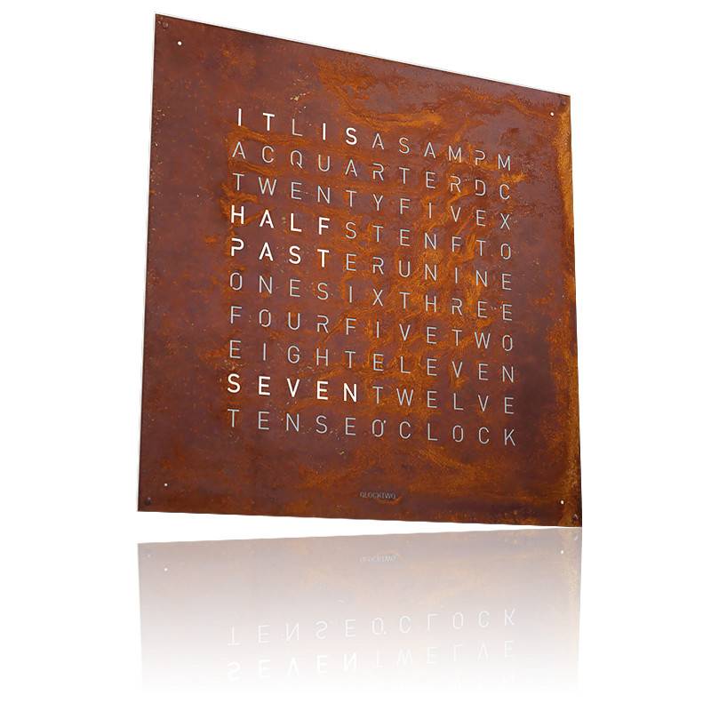 Rust Earth 45 Creator's Edition Clock (Italian) - Qlocktwo