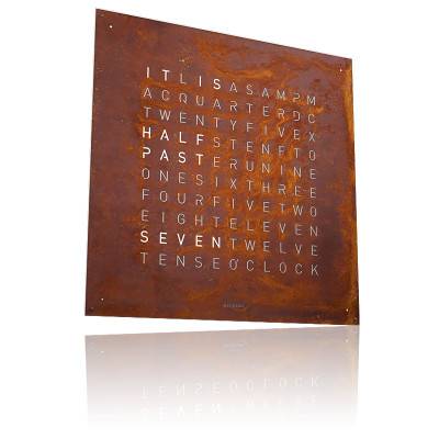 Rust Steel Earth 45 Creator's Edition Clock (Spanish) - Qlocktwo