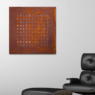 Rust Earth 45 Creator's Edition Clock (English) - Qlocktwo