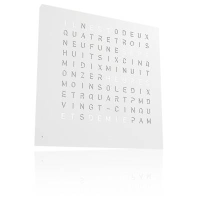 White Pepper Earth 45 Clock (Arabic) - Qlocktwo