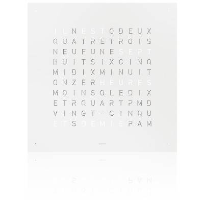 White Pepper Earth 45 Clock (Arabic) - Qlocktwo