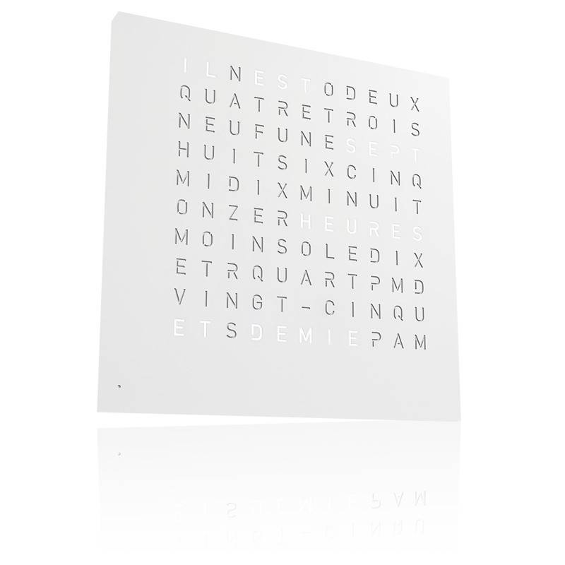Earth 45 Clock: White Pepper (English) - Qlocktwo