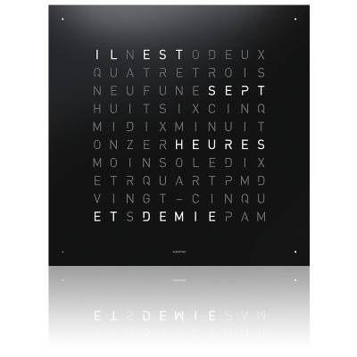 Earth 45 Clock: Black Pepper (Arabic) - Qlocktwo