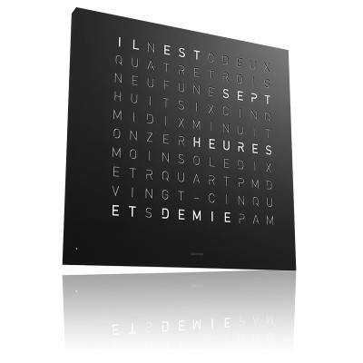 Earth 45 Clock: Black Pepper (English) - Qlocktwo
