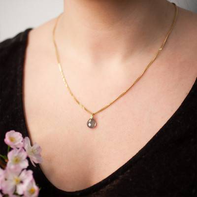 Pendentif Quartz Fumé Poire - Les Valentines