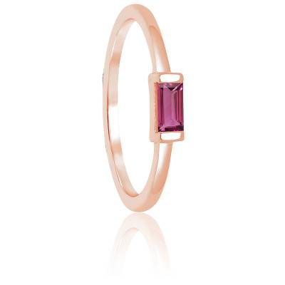 Bague En Argent 925 Avec Tourmaline Biseautée - 21x16x7 Mm - Taille 55 - Made In France