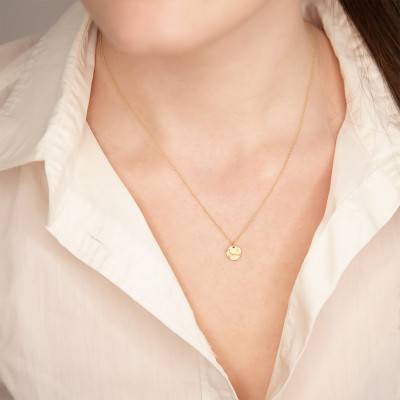 750 Yellow Gold Medallion Necklace, 42 cm Length - Buelling