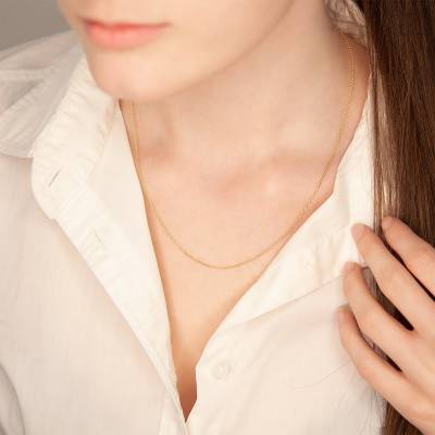 Yellow Gold 750 Cable Chain, Length 45 cm - Buelling