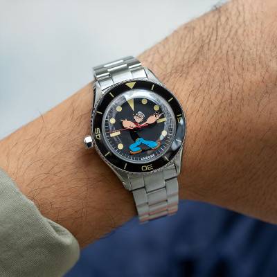 Undone x Popeye "Blacksand" Automatic Watch COL-POP-SLM-BLACK - Undone
