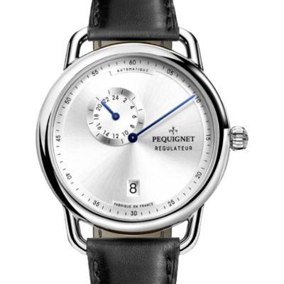 Black Leather Equus Régulateur 4460433 Watch - Pequignet