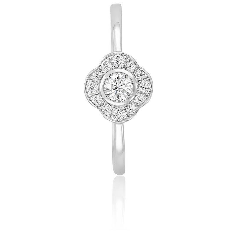 Bague Pendentif Delfino - Solitaire Or Blanc 18cts - Diamants VS/G