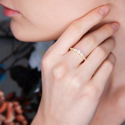 750 Yellow Gold Diamond Engagement Ring 0.50 ct - Alliantine