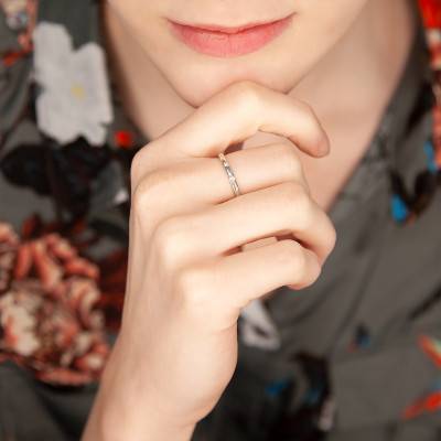 Bague en Or Blanc & Diamants - Alliantine