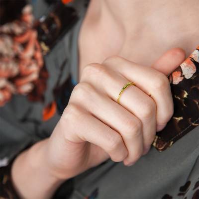 375/1000 Yellow Gold & Peridot Ring - Aurora