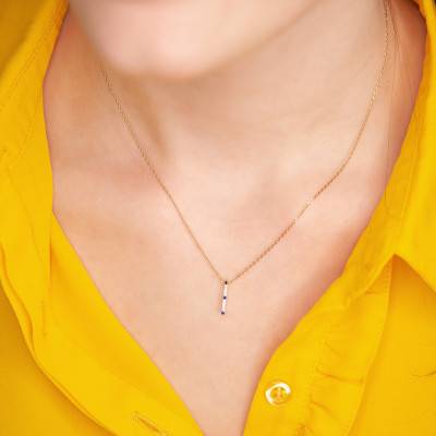 750 Yellow Gold & Sapphire Pendant - Aurora