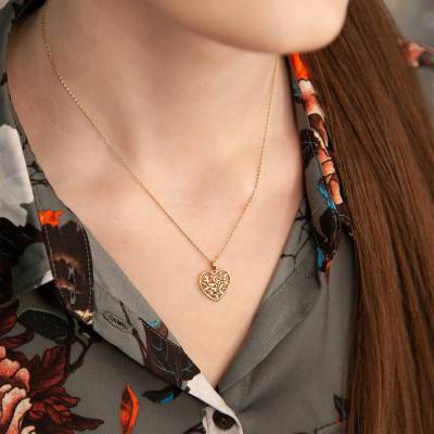Pendentif Coeur Or Jaune & Diamants - Aurora