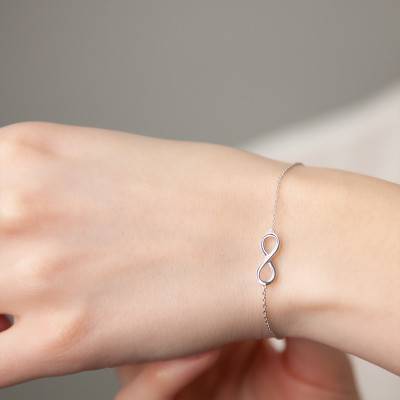 Bracelet Eternity Star Or Blanc 750, Longueur 18 cm - Juweel