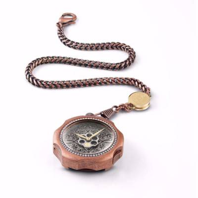 Montre à Gousset Tattoo Dirty Bronze Zirconia TB-101-BR-ZW-SL-CP - Tambooro