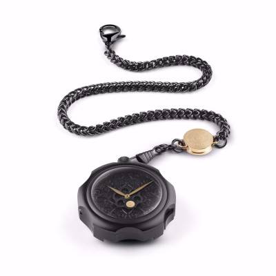 Montre à Gousset Tattoo Black TB-101-BK-BK-CP - Tambooro