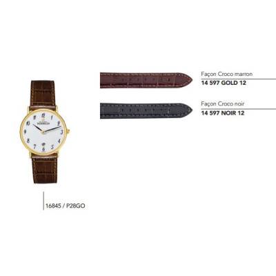 14mm Leather Watch Straps for Series 16845 - Herbelin