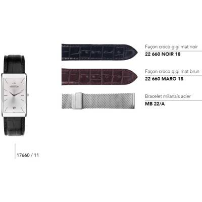 22mm Leather Watch Straps for Series 17660 - Herbelin
