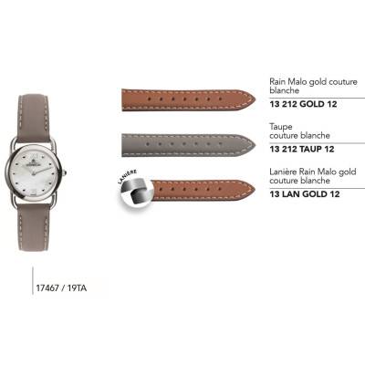 Bracelets en cuir pour montre série 13 mm 17467/19TA - Herbelin