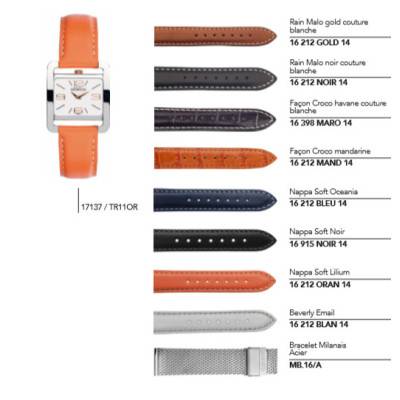 Bracelets en cuir et en acier pour montre série 17137/… - Herbelin