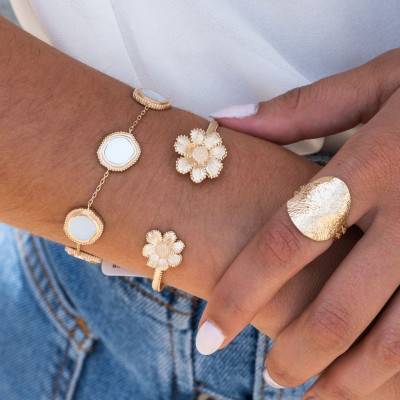 Suzie Yellow Gold-Plated Ring - Ana & Cha